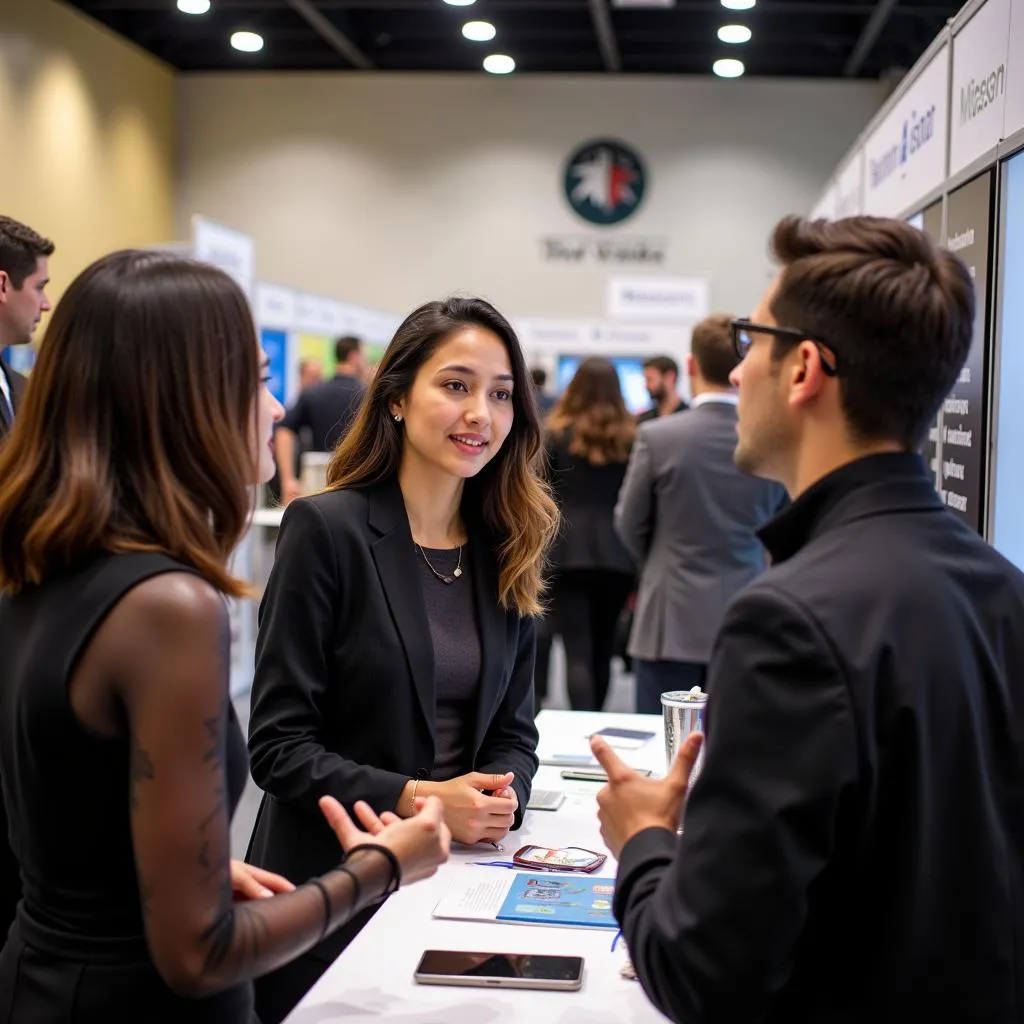 Networking at a Life Science Career Fair