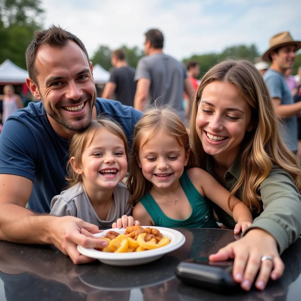 Family Enjoying Mike Yore Car Show