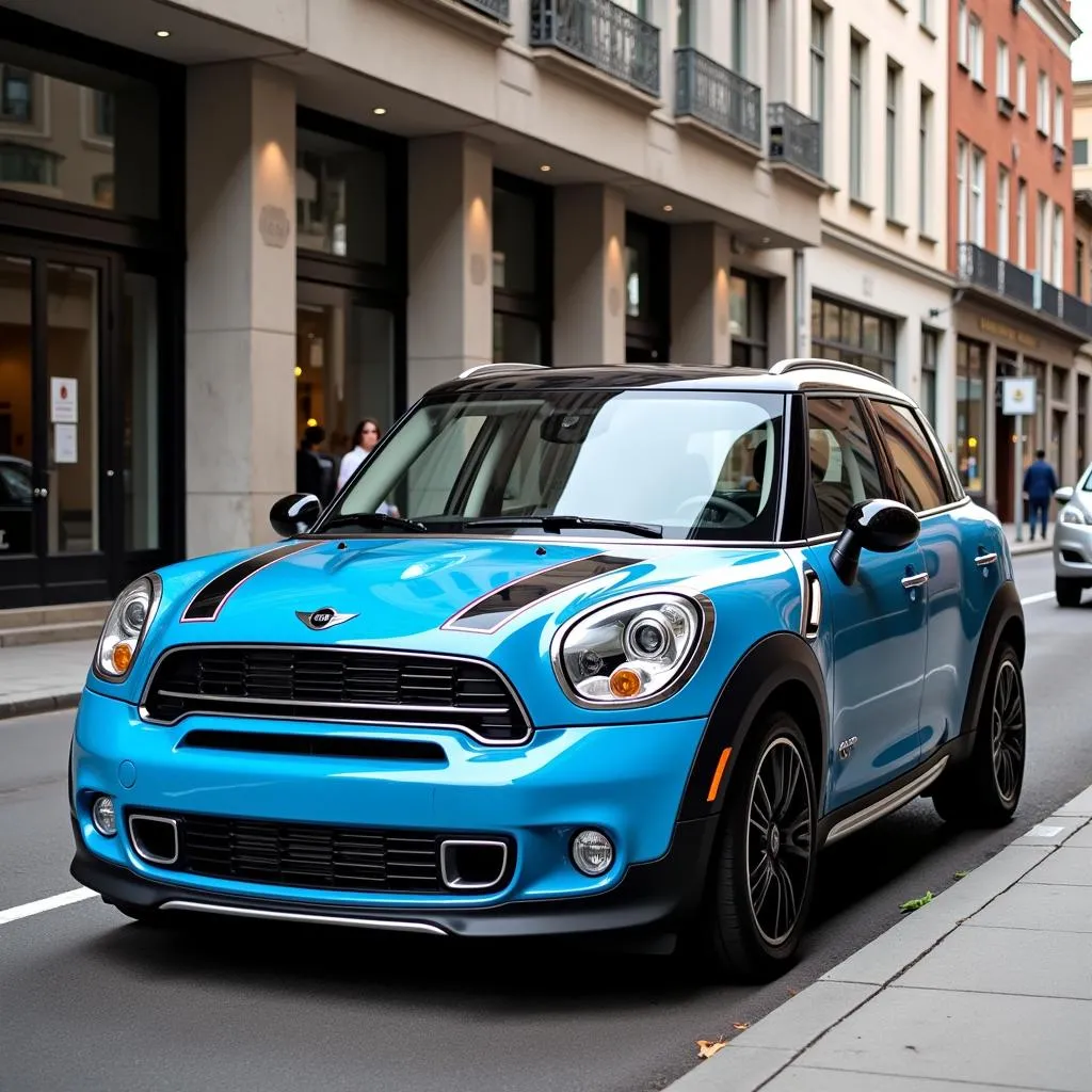 Mini Countryman Parked in City