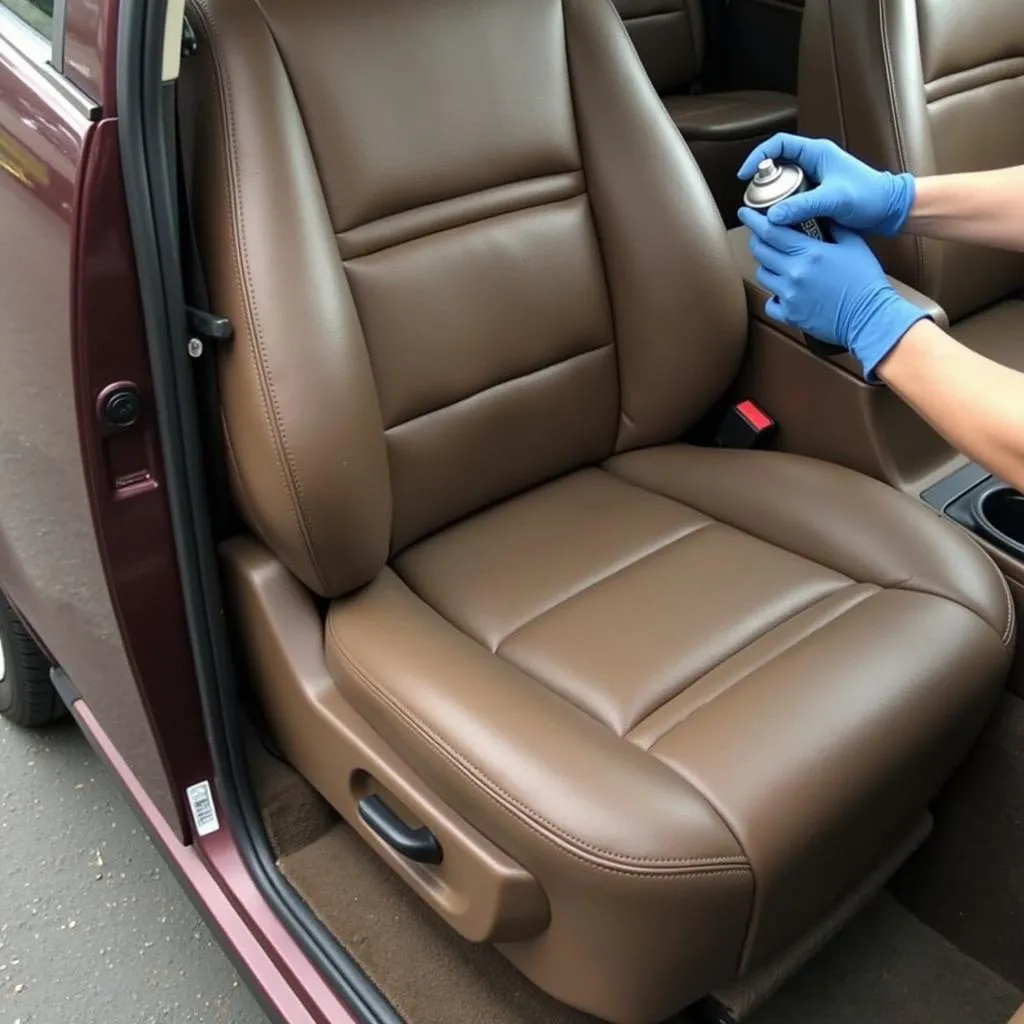 Applying Multiple Coats of Leather Spray Paint