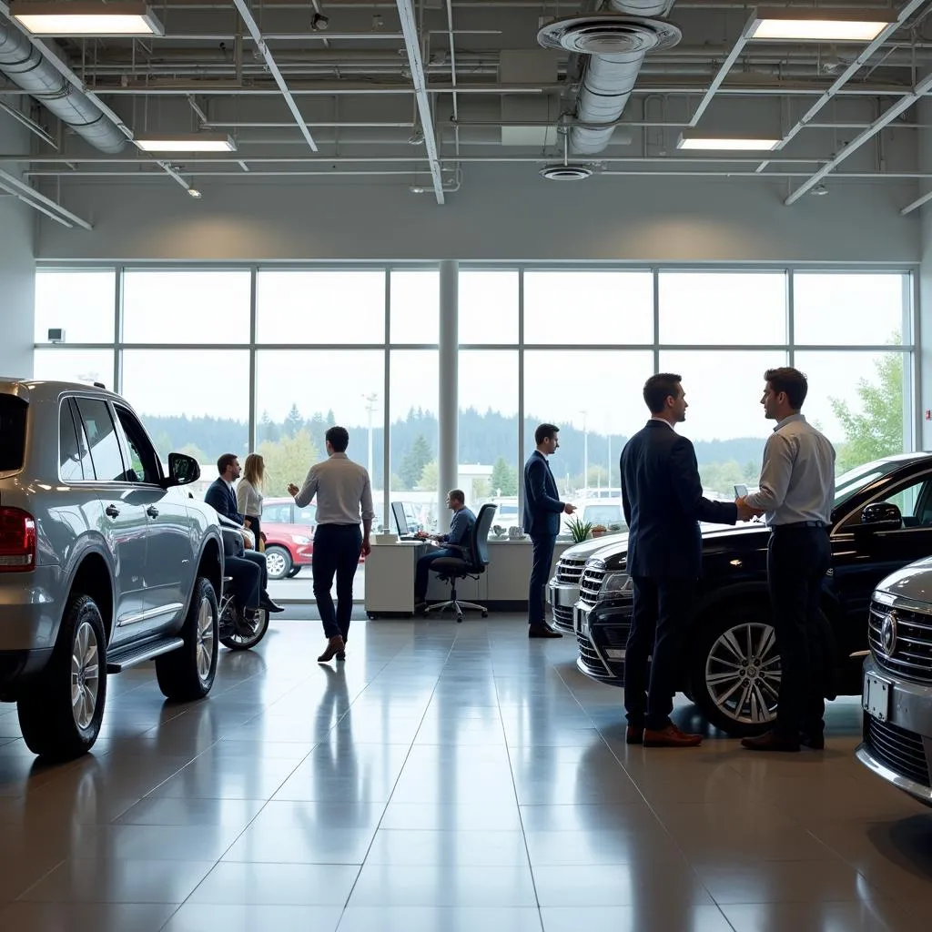 Oregon car dealership showroom