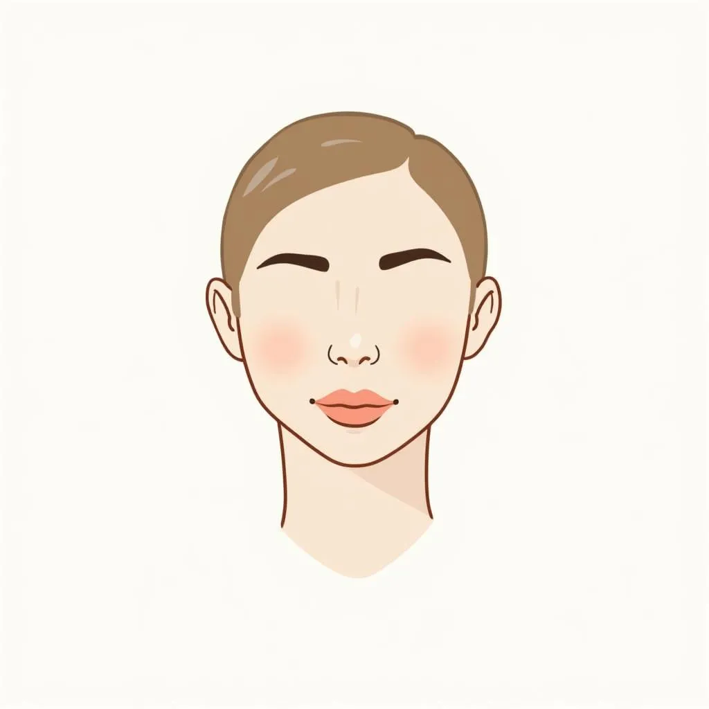 Illustration of Oval Face Shape