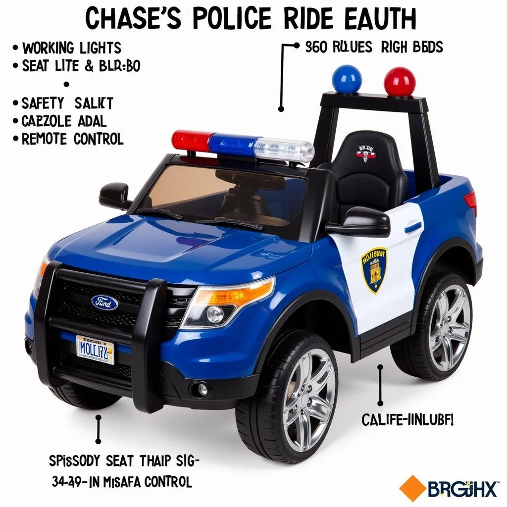 Paw Patrol Chase's Police Cruiser 12V Ride-On Car