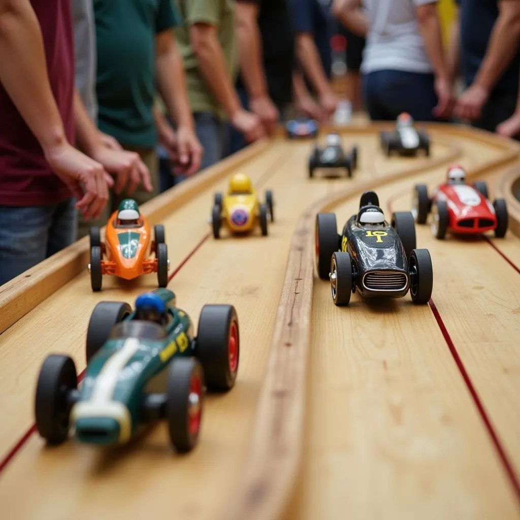 Pinewood Derby Car Track Race