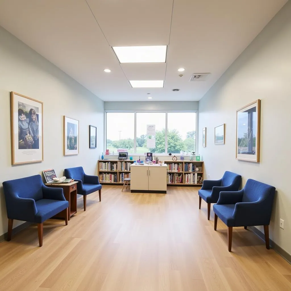 Comfortable and welcoming waiting area of a Pocatello urgent care center