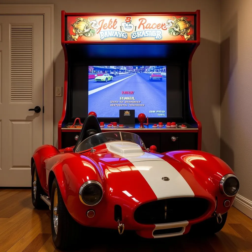 Restored classic arcade machine car