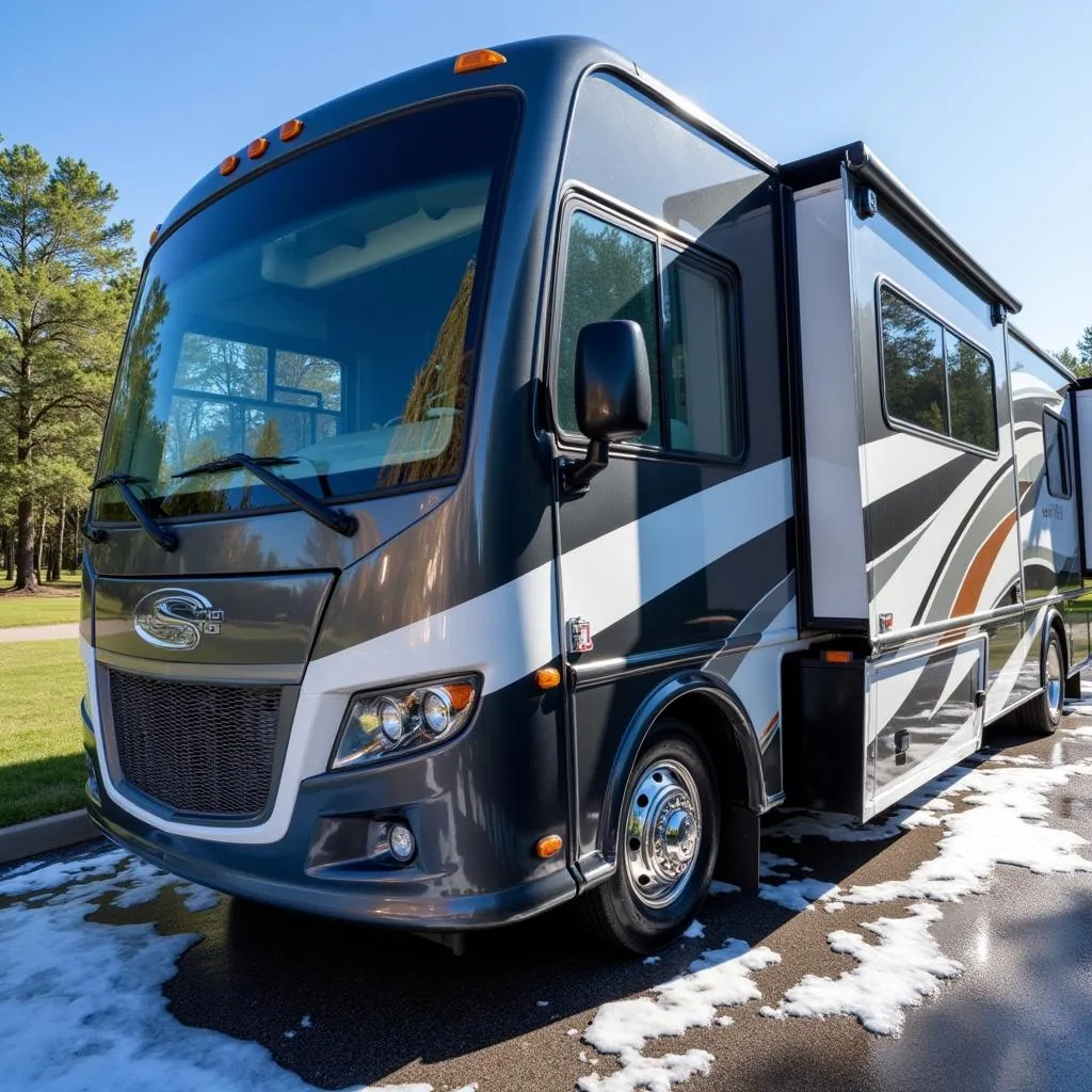 Sparkling clean RV after sudz wash