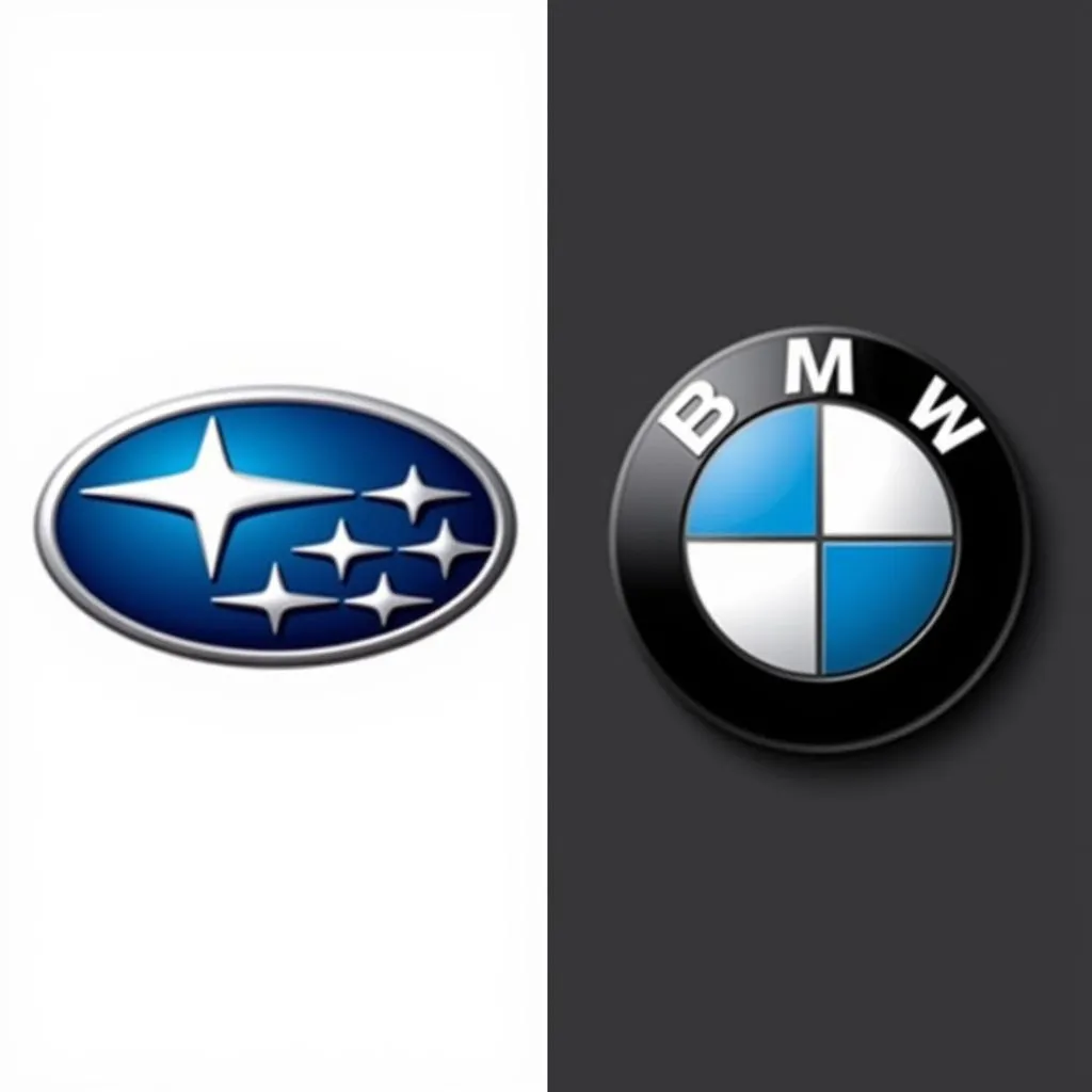 Subaru vs BMW Logo