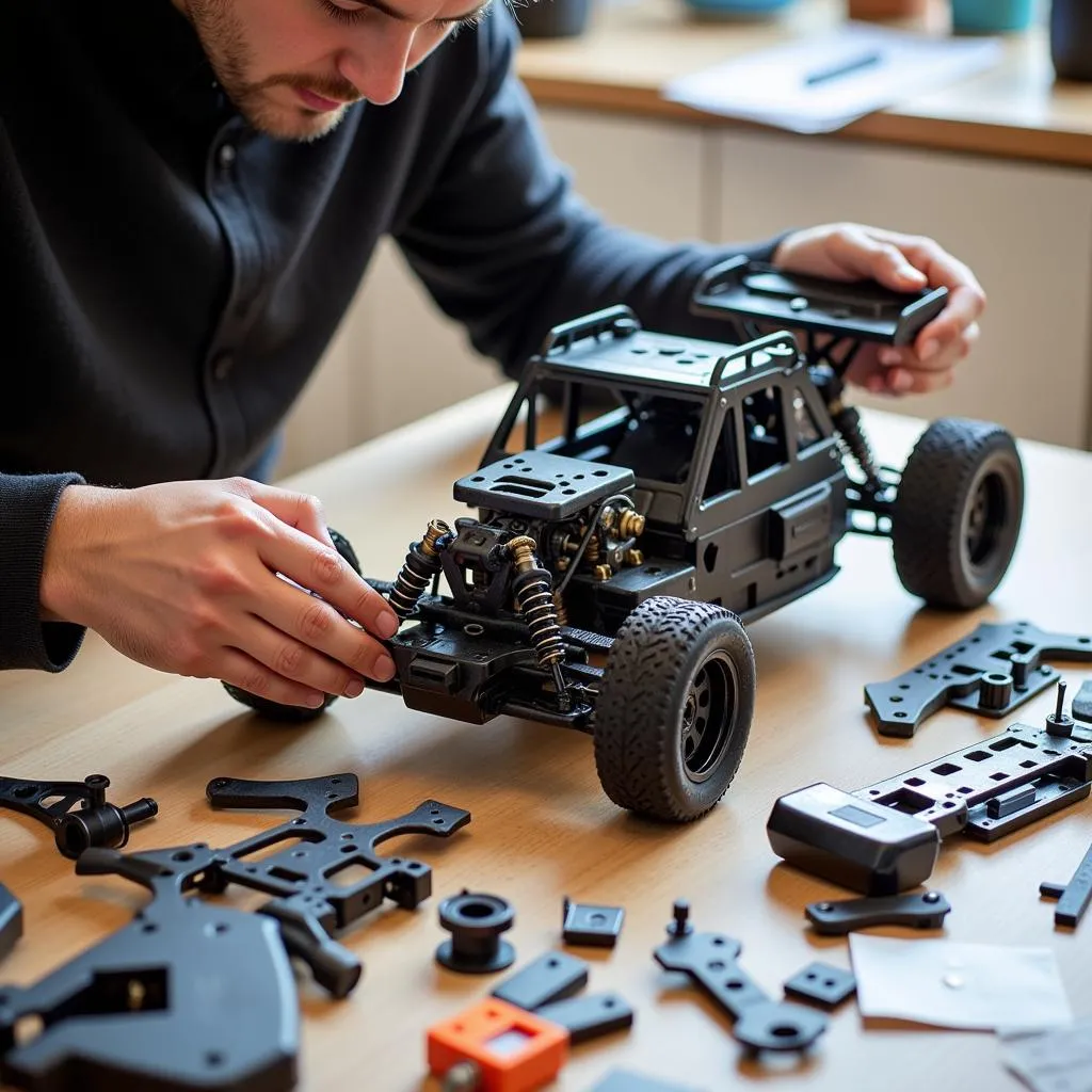 Assembling a Tamiya RC Car Kit