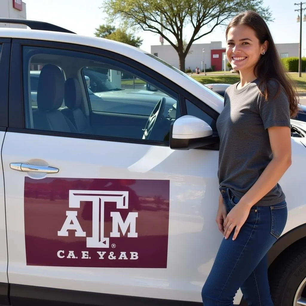 Texas A&amp;M Car Decal Proud Owner