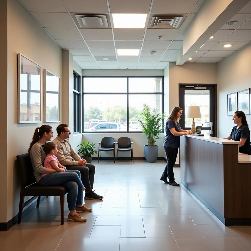 Urgent care waiting room in Brownsville Texas