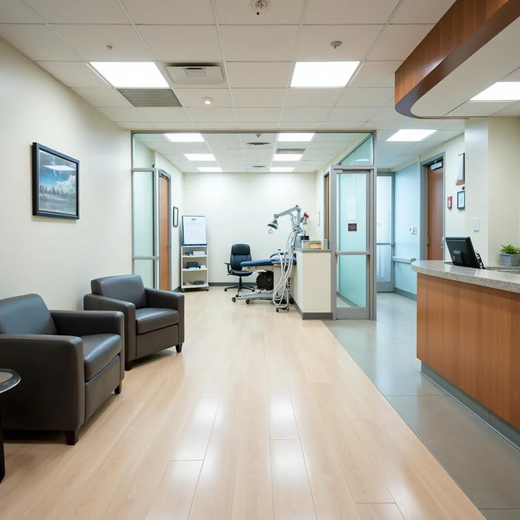 Modern and clean interior of an urgent care facility in Pocatello