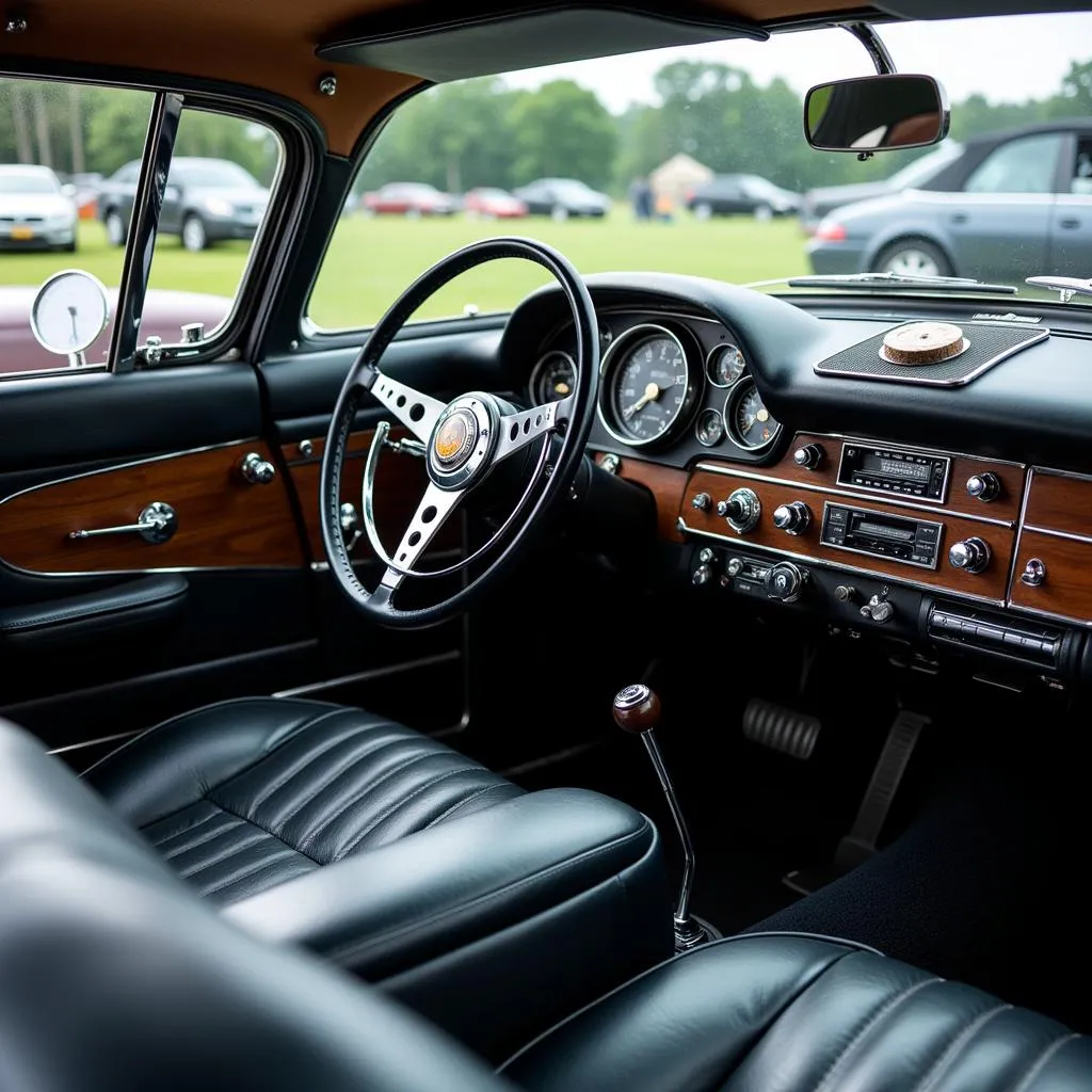 Vintage Car Interior Details at Farmington Polo Grounds