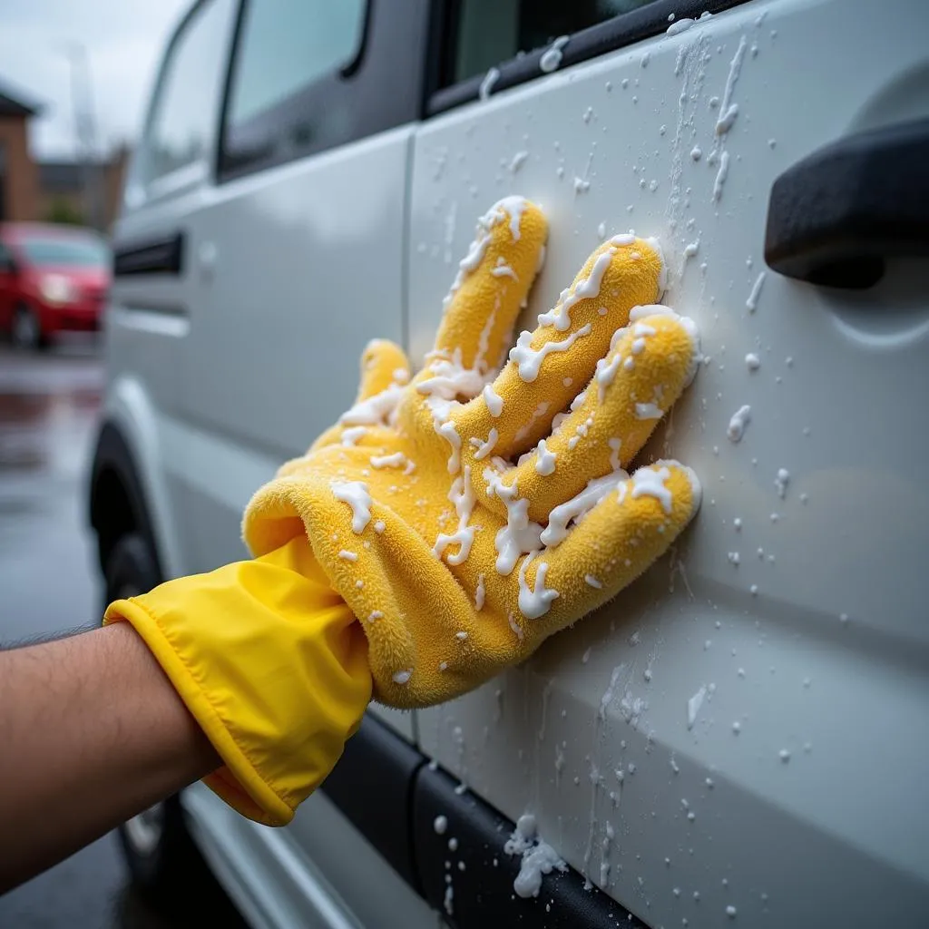 Washing Van with Soap