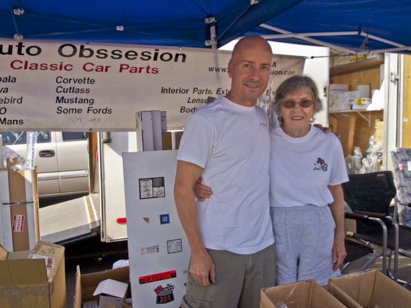 Trevor and his mother at Pomona Swap Meet