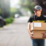 Car parts courier delivering parts on demand