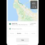 Mileage Tracking App Interface