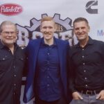 Rusty Rush, Kevin Linger, and Clint Bowyer at the Rush Truck Centers Tech Skills Rodeo, an event showcasing automotive expertise and quality car parts.